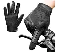 INBIKE Gants Vélo Super Extensible Gants VTT Respirant Imperméable, Gants à Écran Tactile Plein Doigt Antidérapant Idéal pour Vélo Exercice Sport Running Ski Snowboard Moto Gris,M(MC020)