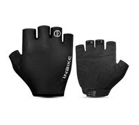 INBIKE Gants Velo VTT Cyclisme Homme et Femme pour Cycliste Été Moto Cross BMX Trotinette Electrique Rembourrés 3mm Gel Anti-Choc Respirant Noir S