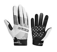 INBIKE Gants VTT Respirant et Extensible Gants Velo à Écran Tactile avec 5mm Paume Cousin pour Moto Randonnée VTT Homme Femme Blanc L(BC005)