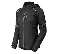 INBIKE Veste Impermeable Femme Coupe Vent Sofshell Running Randonné Foot Manteau Court de Pluie Capuche Sport Gore-Tex Chaud Vetement Course à Pied noir M