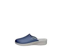 inblu 50000033N Jeans Sandales pour femme Semelle en cuir véritable anatomique 3,5 cm, denim, 38 EU