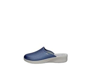 inblu 50000033N Jeans Sandales pour femme Semelle en cuir véritable anatomique 3,5 cm, denim, 38 EU