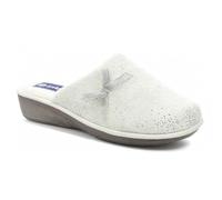 inblu Chaussons d'hiver pour femme avec nœud et paillettes E avec talon confortable en tissu chaud art. DC-21, Glace, 40 EU