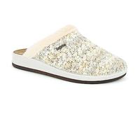 inblu Chaussons d'hiver pour Femme, Effet Laine, automodelante, Semelle intérieure en Cuir, 35/41, Glace, 38 EU