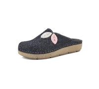 inblu Chaussons Femme Pantoufles Femme avec Feuilles Sabots Chauds en Fourrure écologique (Marine,39)