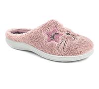 Inblu Femme Chaussons Chaton en Peluche, Rose, 40 EU