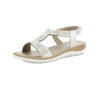 inblu Femme Ciabatte Donna Con Motivo Incrociato Ricoperto Da Brillantini Bicolore, Plantare in Ecopelle Imbottito Multiprise à Bande, Glace, 39 EU