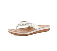 inblu Femme Ciabatte Infradito Donna Con Originale Catena, Plantare Imbottito in Ecopelle Mule, Blanc, 40 EU