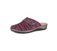 inblu Femme Pantofola Donna Con Disegno Astratto E Chiusura A Strappo, Plantare Imbottito in Ecopelle, Suola Leggera E Flessibile Chausson, Prune, 38 EU