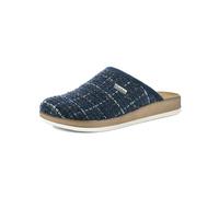 inblu Femme Pantofole Donna Con Suola Bicolore Effetto Cucito E Plantare Imbottito in Vera Pelle Chausson, Bleu, 38 EU