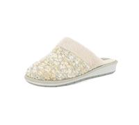 inblu Femme Pantofole Donna Effetto Lana Con Bordo Morbido, Suola Flessibile E Linea Giovane Chausson, Glace, 37 EU
