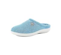 inblu Femme Pantofole Donna in Spugna Con Applicazione A Forma Di Fiorellino, Suola Poliuretanica Chausson, Bleu Ciel, 37 EU
