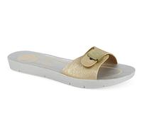 inblu Femme Sandales de Plage à Bande avec réglage Mule, Platine, 37 EU