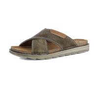 inblu Homme Ciabatte Uomo Ecopelle A Fasce Incrociate Con Plantare in Vera Pelle Sandales à Bande, Marron, 42 EU
