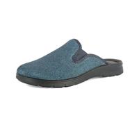 inblu Homme Pantofole Uomo Con Inserto Elastico E Plantare in Pelle, Eleganti E Comode Chausson, Bleu, 46 EU