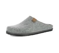 inblu Homme Pantofole Uomo Ecofriends Con Plantare in Vera Pelle Imbottito Estraibile Chausson, Argent, 42 EU
