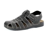 inblu Sandales de randonnée pour Homme avec Semelle intérieure en Cuir rembourrée et Fermeture réglable en Velcro, 40/48, Noir, 42 EU