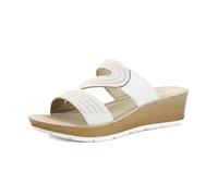 inblu Sandales Femmes Sandales Orthopédique Femme en Cuir Sandales Femme Compensees avec Strass pour Maison Piscine, Blanc, 39 EU