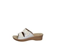 inblu Sandales pour femme colorées, double bande, semelle intérieure moelleuse anatomique, Blanc, 38 EU