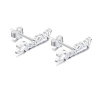 INBLUE Boucles D'oreilles Nom Personnalisé pour Femmes Boucles D'oreilles en Argent Sterling 925 Minimalistes Faites Main Bijoux Délicats Cadeaux pour Elle - Argent