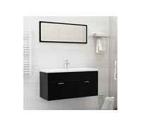 vidaXL Lavabo encastré avec robinet pour salle de bain 101x39x18 cm Céramique Blanc