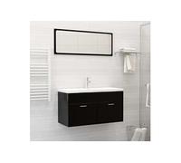 vidaXL Lavabo encastré avec robinet 91x39x18 cm céramique blanc