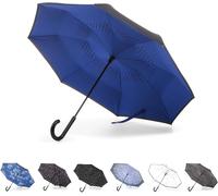 Inbrella Parapluie Pliant À Fermeture Inversée, Zodiaque, Taille Unique, Inbrella Parapluie À Fermeture Automatique Inversée Avec Crochet En J, Coupe-Vent Et Imperméable