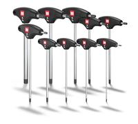 INBUS® 73809 Jeu de Clés Allen à poignée en T (Pouce) 10pcs, 3/32-3/8", avec HybridTouch - Made in Germany