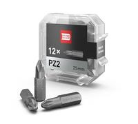 INBUS® 74452 Bit-Box PZ2 × 25mm, 12 Pièces - Made in Germany