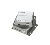İnca HDMI KVM IEX-120, 120m 4K @30Hz via Cat5e/Cat6/Cat6e/Cat7, canal de retour infrarouge, clavier et souris USB, sortie en boucle, Plug & Play, RJ45 Ethernet, sortie HDMI locale, 1080p - Émetteur +