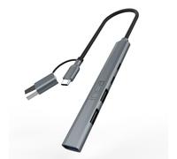 Inca Hub USB IUTP-06TX, USB 3.0 avec 5 Gbps + 2 Ports USB 2.0 + Type-C + PD 100 W répartiteur USB pour MacBook, PC, Ordinateur Portable, Dell, Thinkpad, Chromebook | Boîtier en Aluminium