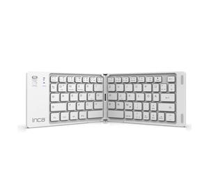İnca IBK-580BT Clavier Bluetooth Pliable sans Fil Rechargeable 67 Touches QWERTZ pour iOS Android Windows iPad Tablette