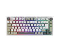 İnca IKG-455 Clavier de jeu mécanique sans fil, commutateurs gris remplaçables à chaud, batterie 4000 mAh, trimode (Bluetooth/2,4 GHz/USB-C), design Gasket Mount, touches PBT, éclairage RVB