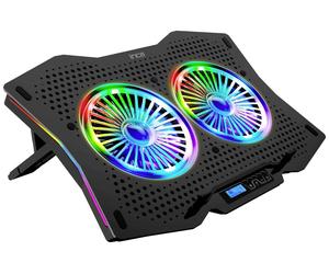 INCA INC-606TGS Support d'ordinateur portable avec fonction refroidissante fonction hub USB, réglable en hauteur