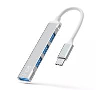 Inca Hub USB 3.0 IUSB-04TX - 4 ports, station USB-C 5 Gbps, 1×USB3.0 3×USB2.0, boîtier en aluminium