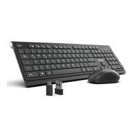 INCA IWS-519 Ensemble Clavier et Souris multimédia sans Fil Mince avec Design Chocolat