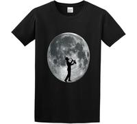 Incarnate Men's Saxophone Player Moon Sax Musician Jazz Music T-Shirt Print Tees T Shirt O Neck Manches Courtes(Medium)