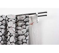 InCasa Double Tringle á Rideaux: Ø 20 mm, L. 200 cm. en Acier Poli chromé - Complet