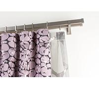 InCasa Double Tringle á Rideaux: 31 x 12 mm, L. 140 cm. en Acier satiné - Complet