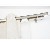 InCasa Double Tringle à Rideaux: 31 x 12 mm, L. 280 cm sans Anneaux en Acier satiné - Complet