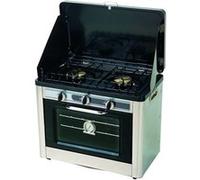 incasa four combiné 25l réchaud à gaz 2 feux camping Inox