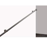 InCasa Main Courante: diamétre 28 mm, L. 570 cm. en Acier satiné, débit de 130 kg - Complet