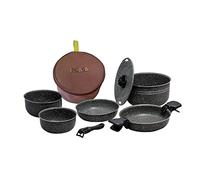 Incasa - Popote Quattro 10 pièces INCASA, 22 cm, Gris Granit
