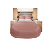 INCASA Prêt à Dormir All Seasons Lyocell et Percale Terracota 140 x 190 cm lit Central
