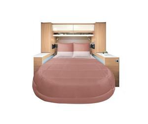 INCASA Prêt à Dormir All Seasons Lyocell et Percale Terracota 140 x 190 cm lit Central