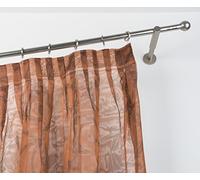 InCasa Tringle á Rideaux: Ø 20 mm, L. 280 cm. en Acier satiné, avec de Longues Supports - Complet