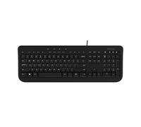 Incase Clavier filaire 600 - Conçu par Microsoft - Résistant aux éclaboussures, touches tactiles silencieuses, Plug and Play, 4 touches de raccourci, touche de démarrage Windows - Noir