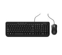 Incase Ensemble clavier et souris de bureau filaire 600 - Conçu par Microsoft - Quatre touches de raccourci, clavier résistant aux éclaboussures, touches silencieuses, souris optique, souris gauche