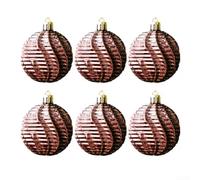 Incassable pour décoration de Noël - 6 cm - Pour arbre et fête - Incassable | Plastique incassable, 6 cm de diamètre, surface brillante, poids léger, sans danger pour les enfants et les animaux