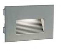 INCASSO LED DA PARETE 3W LUCE CALDA 3000K PER ESTERNO IP65 EN ALUMINIO COLORE GR